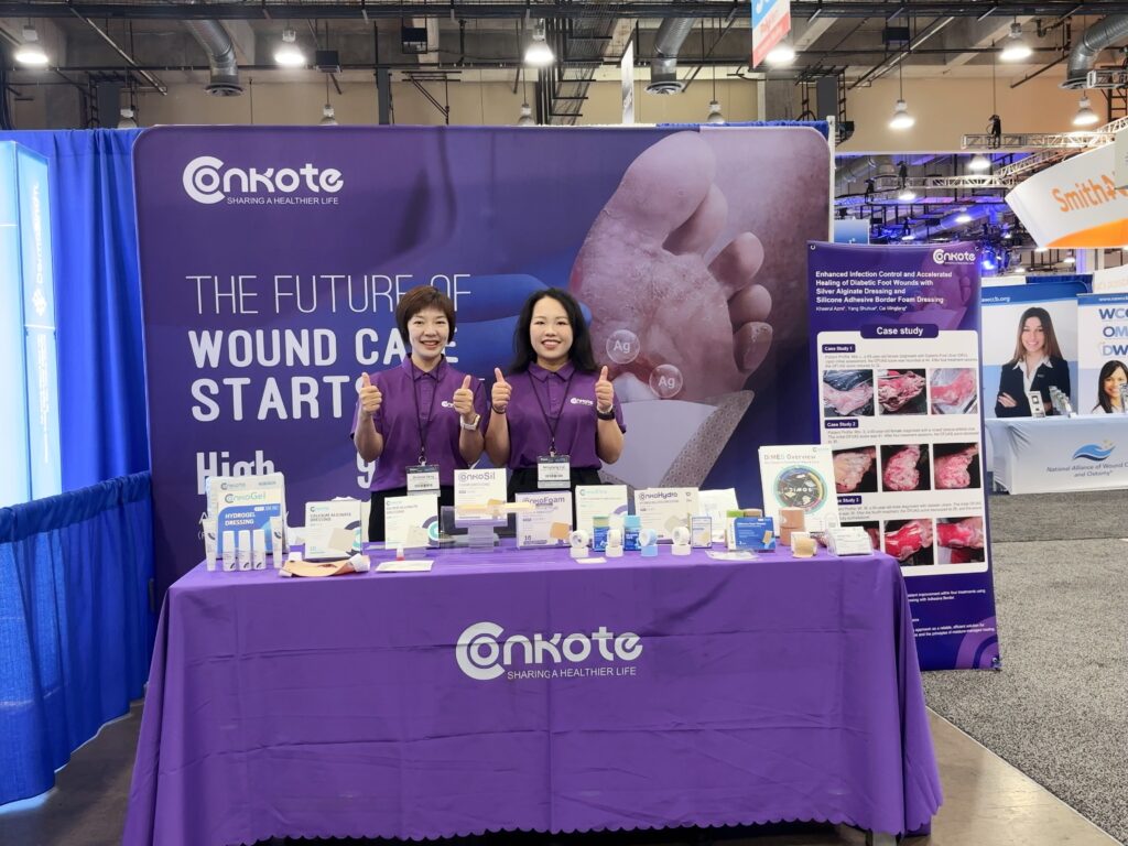 Conkote team group photo in front of the booth at SAWC Spring 2025 in Grapevine, Texas