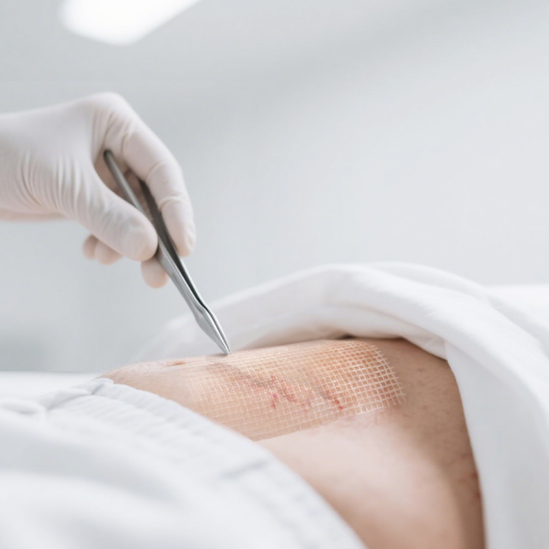 Close view of Vaseline Gauze showing petroleum jelly layer that locks in moisture