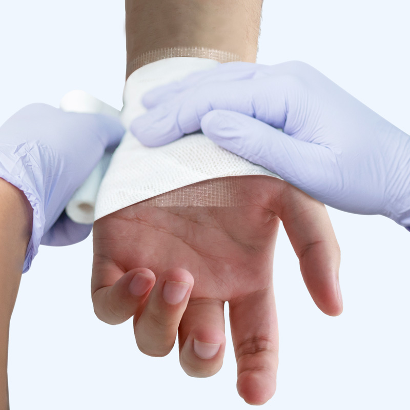 Vaseline Gauze gently covering a wound area for soft protection