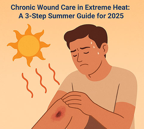 Heatwave impact on chronic wound healing