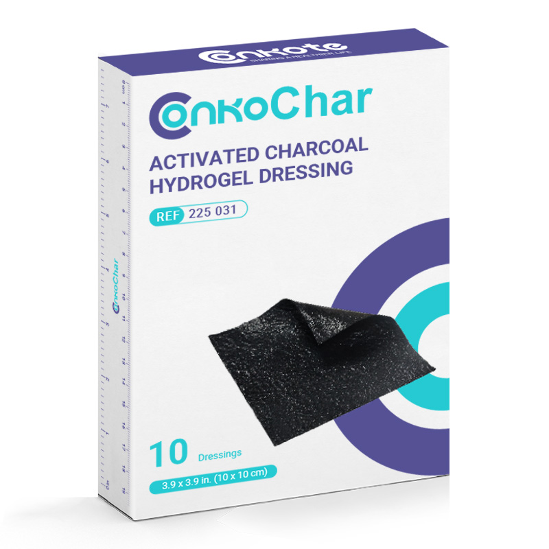 Packaging of Activated Charcoal Hydrogel Dressing for chronic wound care and odor control