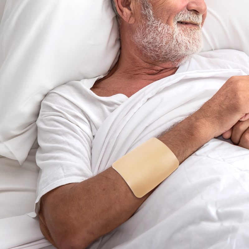 Highly absorbent silicone foam dressing managing moderate to heavy exudate effectively