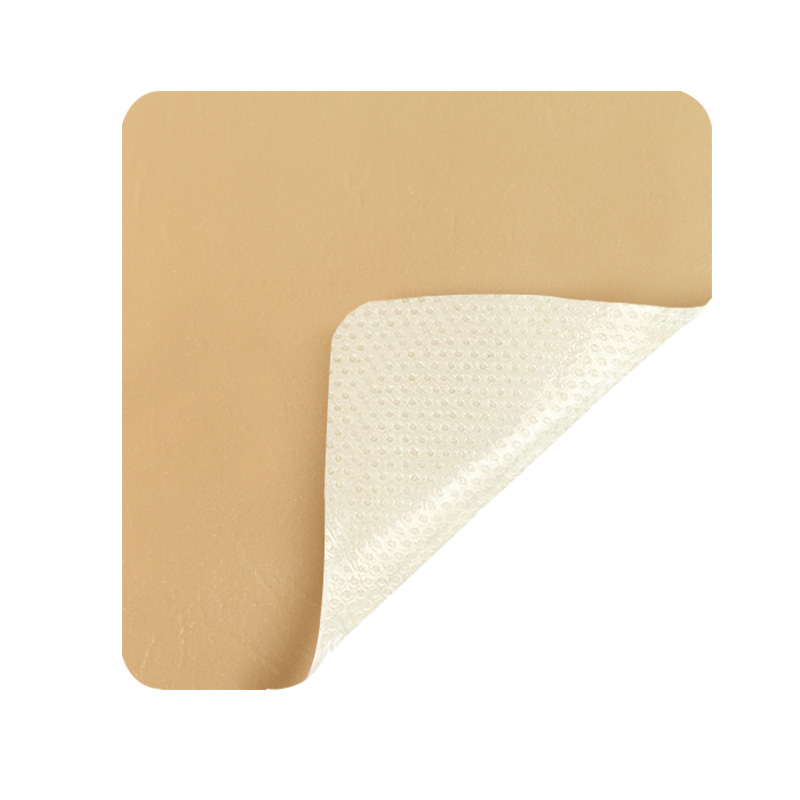 Silicone Foam Dressing with self-adhesive silicone layer fully laid out on a clean surface