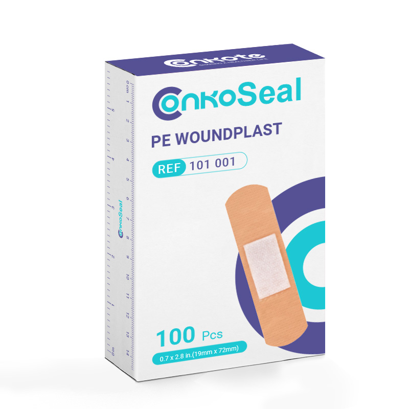 Packaging of PE Woundplast adhesive bandage for daily wound protection