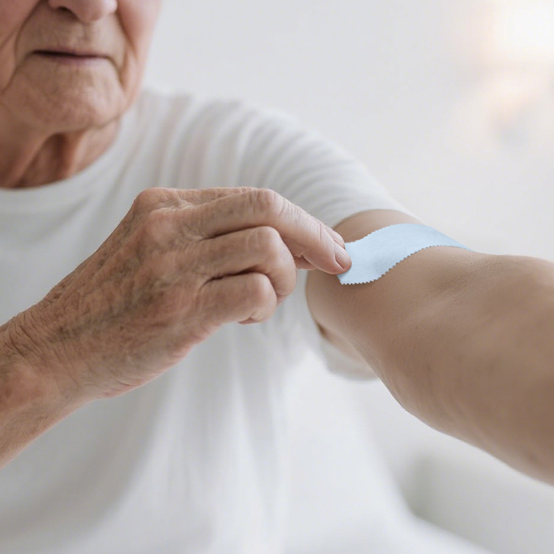 Kind Removal Tape being gently lifted from delicate skin without leaving residue