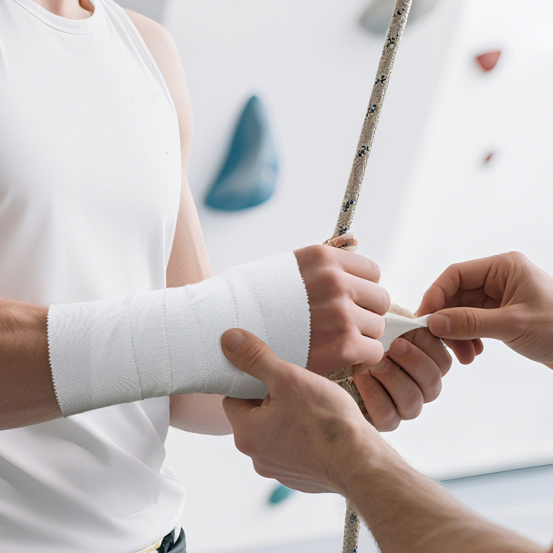 Cotton Tape wrapping smoothly around wrist to show stretch and flexibility