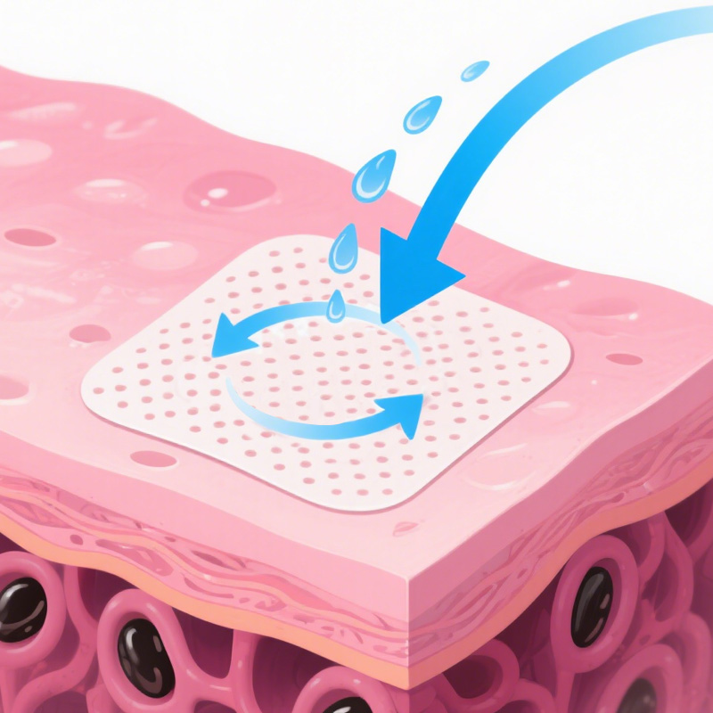 Biocellulose dressing forming a gel-like layer to keep wound moist