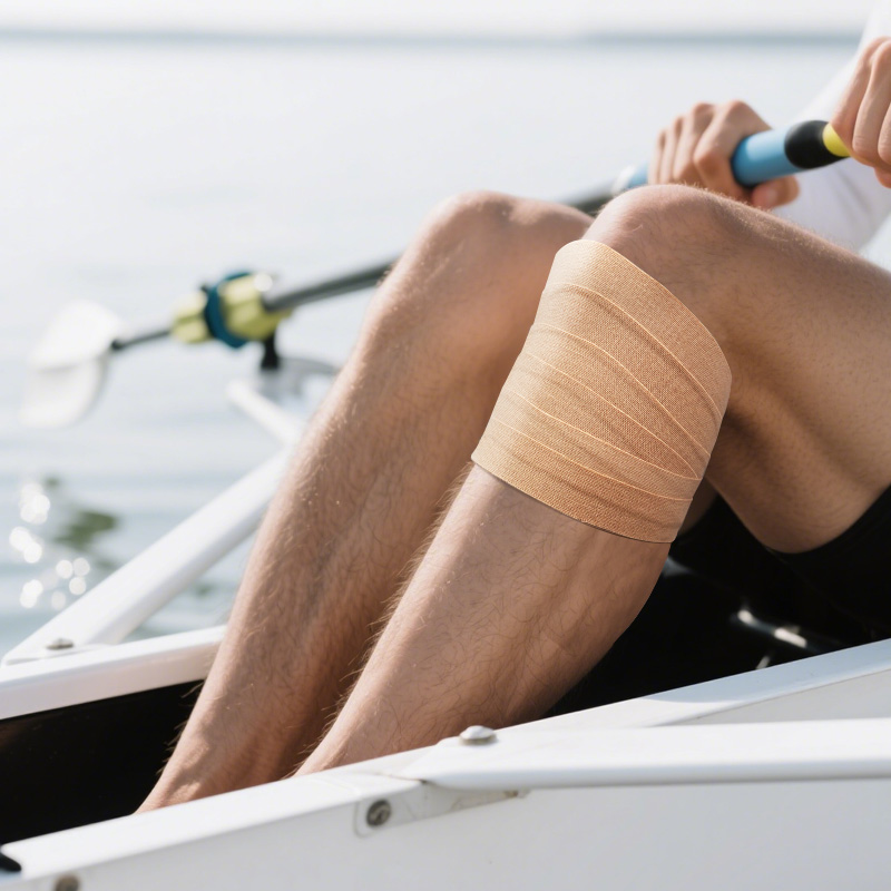 Kinesiology Tape on knee or back showing lifted skin effect for pain relief