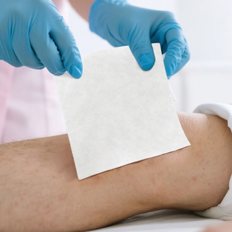Collagen Dressing being applied gently to wound area