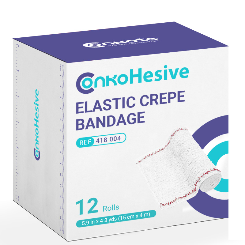 Packaging of Elastic Crepe Bandage for controlled compression and support