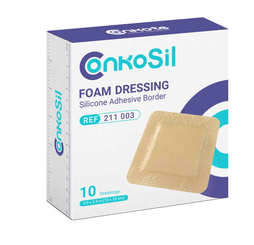 Silicone foam dressing for pressure ulcer moisture balance