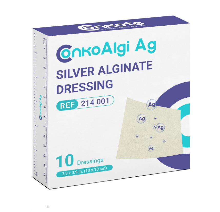 Silver alginate dressing for infected pressure ulcers