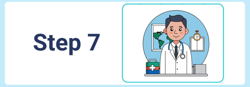 Doctor advising how long to keep medical tape in place