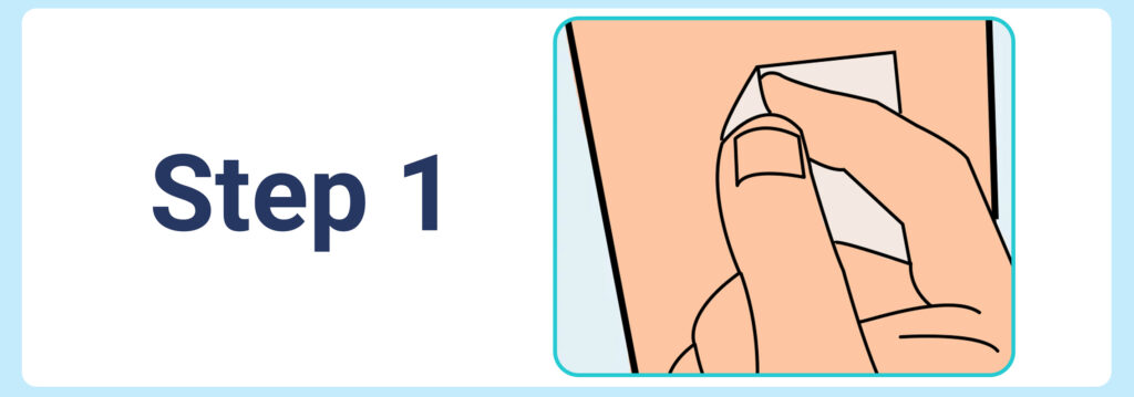 Lifting the edge of medical tape for removal