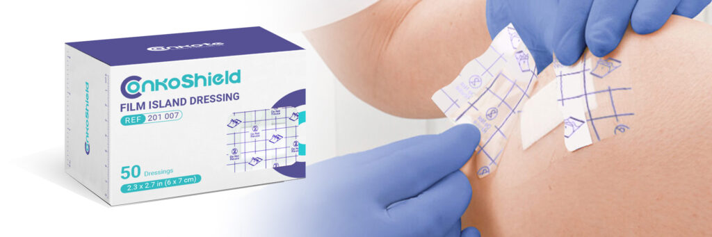 ConkoShield transparent film dressing protecting skin from infection and moisture