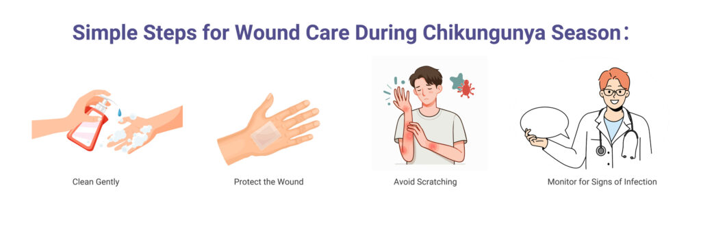 Step-by-step wound care guide for mosquito bites during Chikungunya season