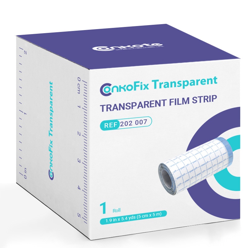 Transparent film dressing strip for waterproof and breathable wound protection