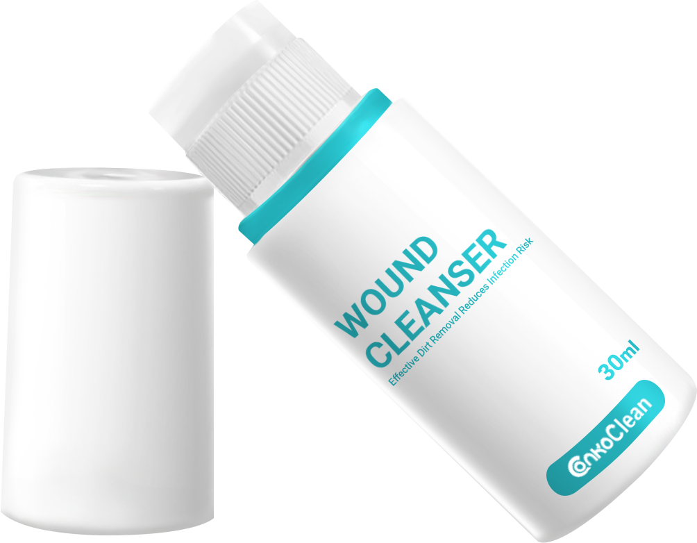 Conkote Wound Cleanser bottle with gentle, sterile solution for wound irrigation