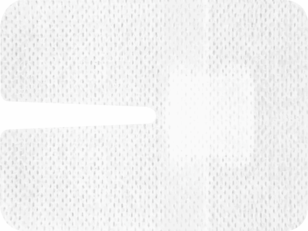 Close-up of Conkote Non-woven I.V. Dressing applied around an IV catheter site