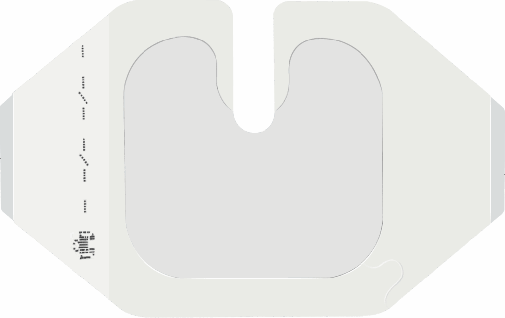 纸框型留置针贴带切口产品