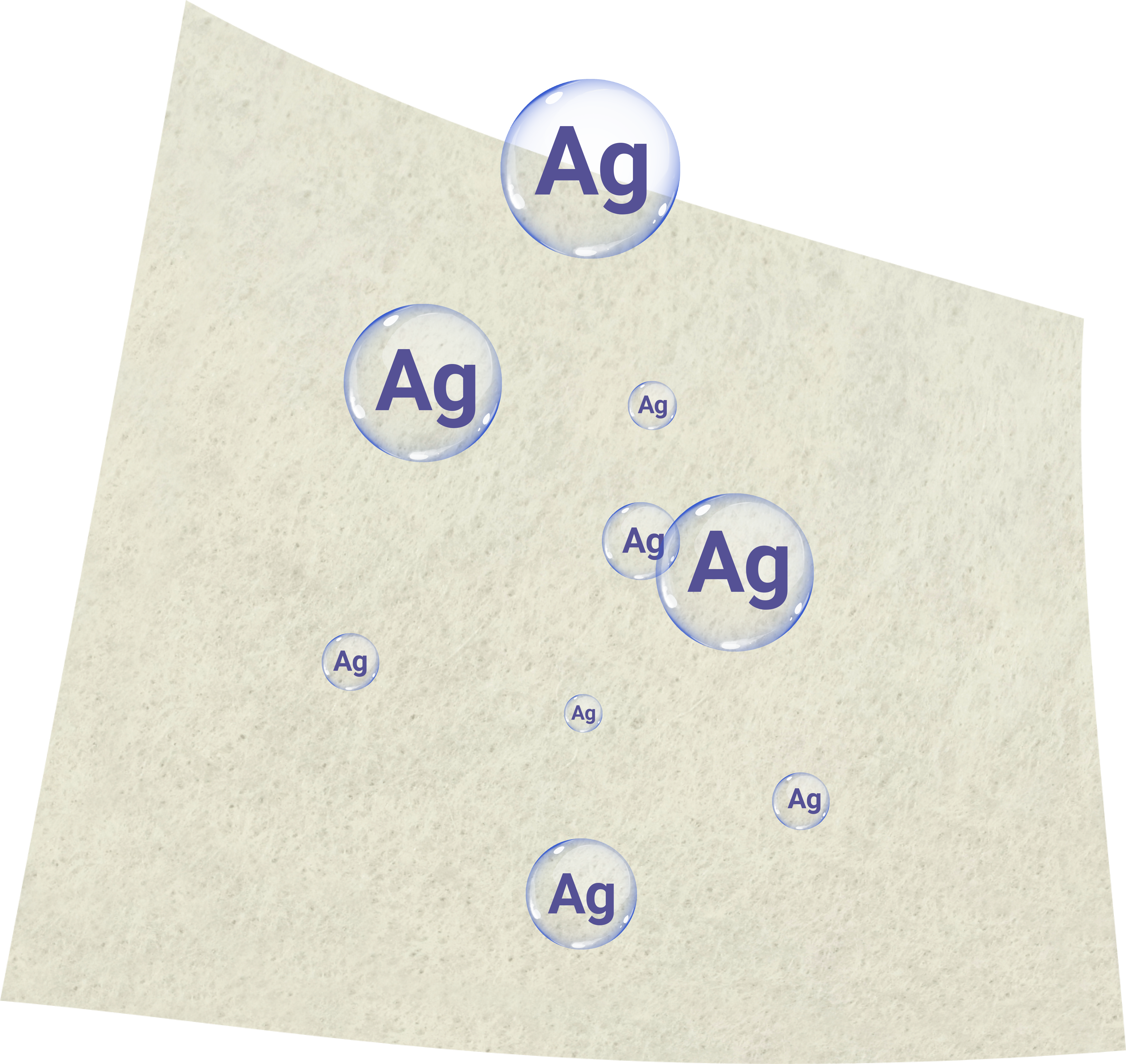 Conkote Silver Alginate Dressing applied on wound showing soft fibrous texture and moist environment