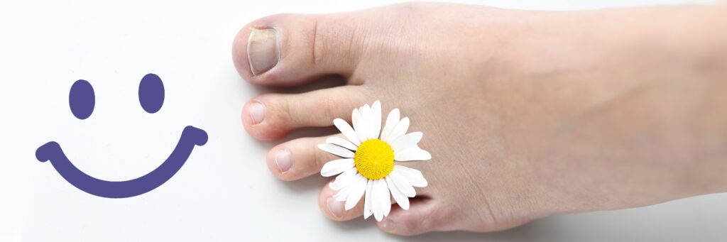 A healed healthy foot representing successful diabetic wound recovery and preventive foot care.