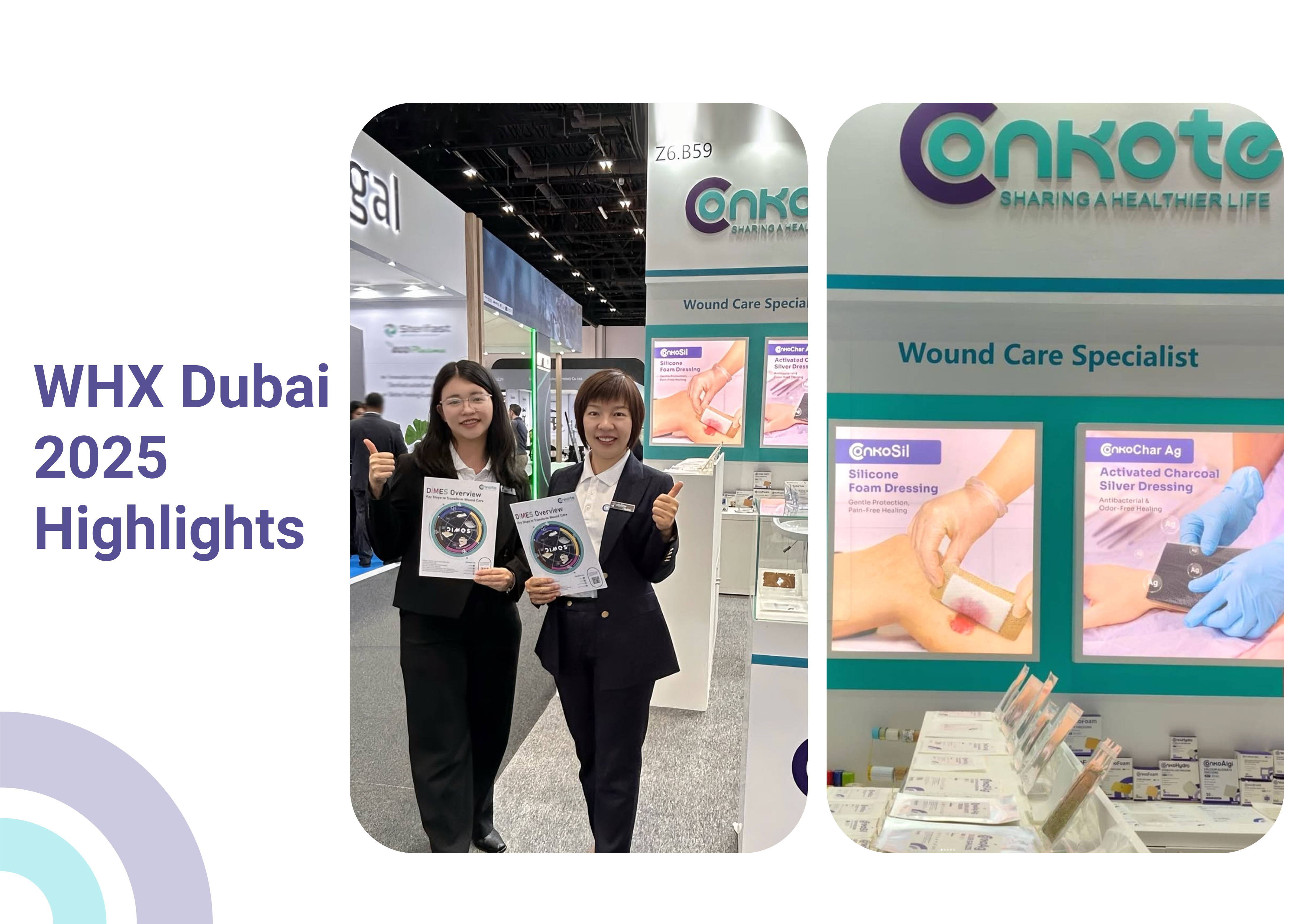 Conkote at WHX Dubai 2025 engaging with global healthcare professionals