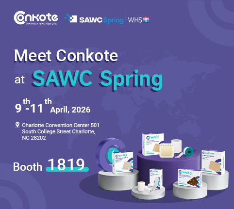 Conkote at SAWC Spring 2026 Booth 1819 advanced wound care exhibition